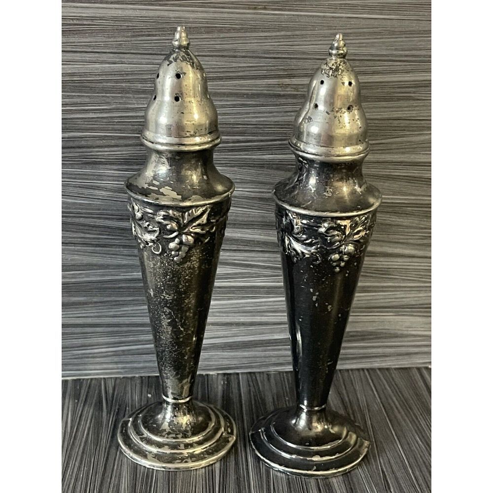 Vintage Harmony House Masco Salt & Pepper Shakers Maytime AA+ Silverplated @J